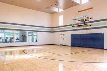 Indoor basketball court